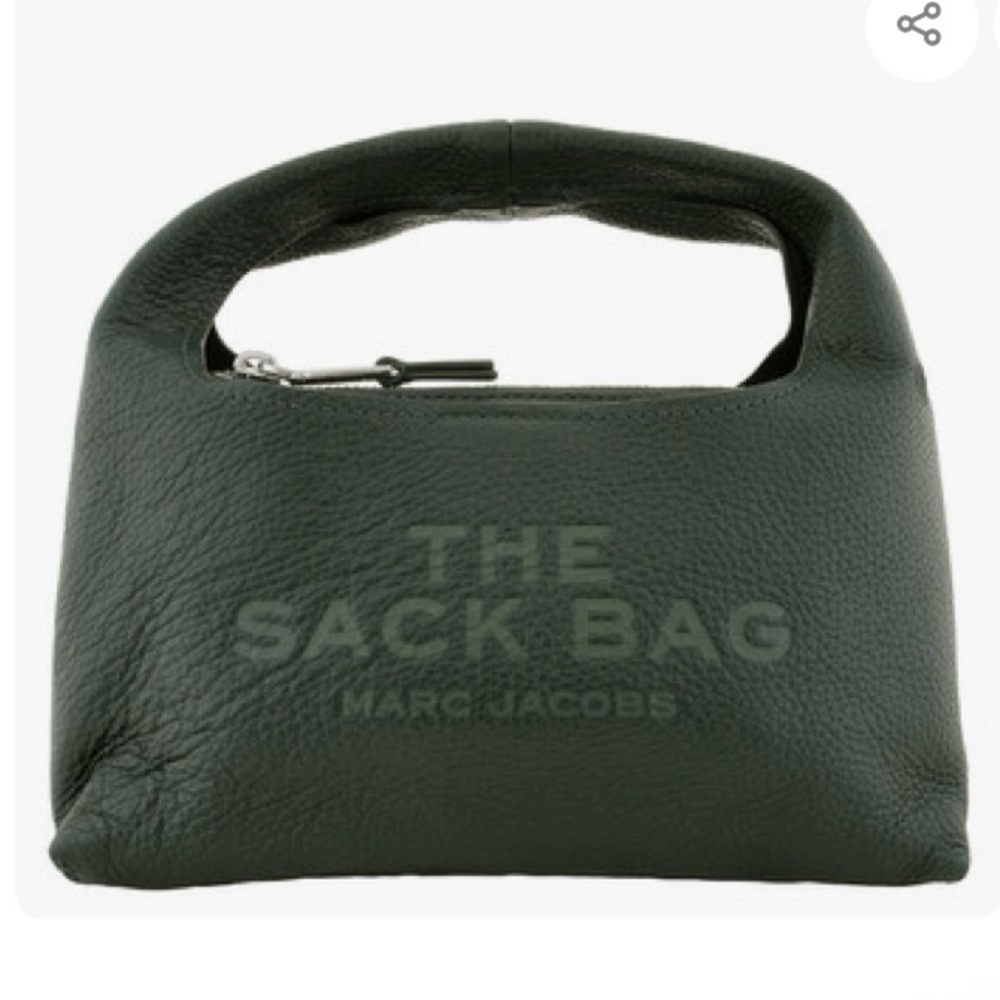 Marc Jacobs Mini Sack Bag in Ivy (Forest Green) Pebbled Leather